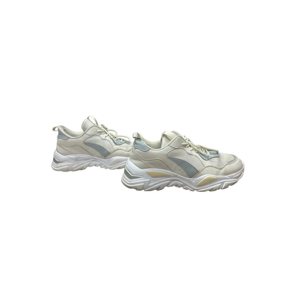 SHEIN Lace Up Chunky Sneakers Casual Beige Outdoor Colorblock Sporty Shoes